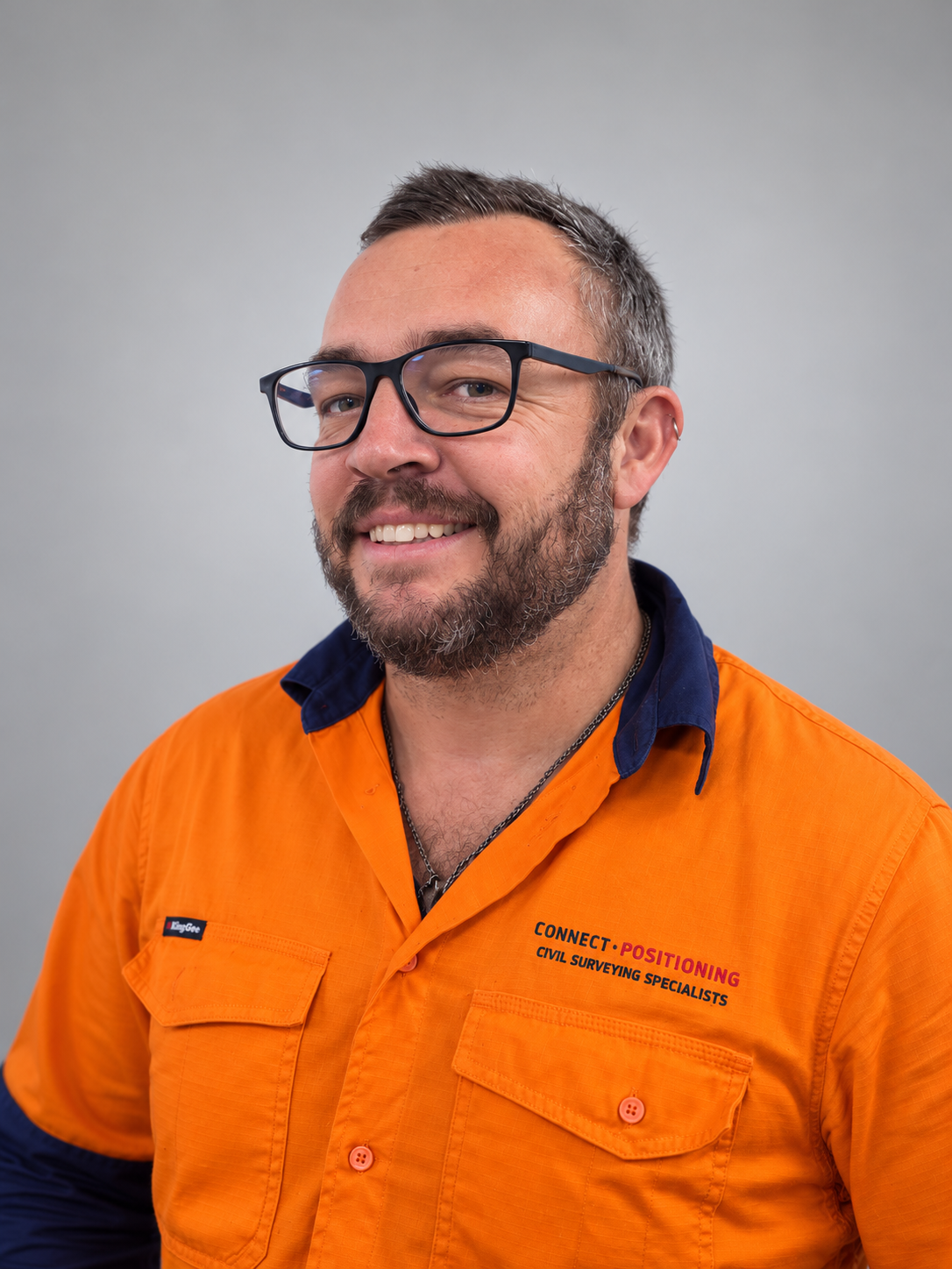 Studio-style portrait of Kieran Garratt